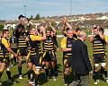 The Cornwall players salute the travelling army of fans